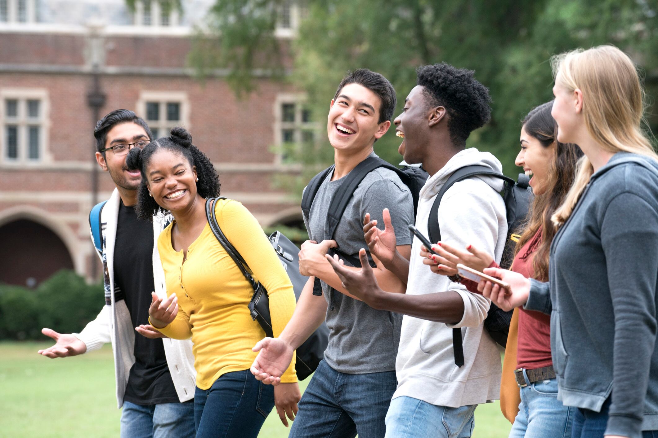 Students on campus