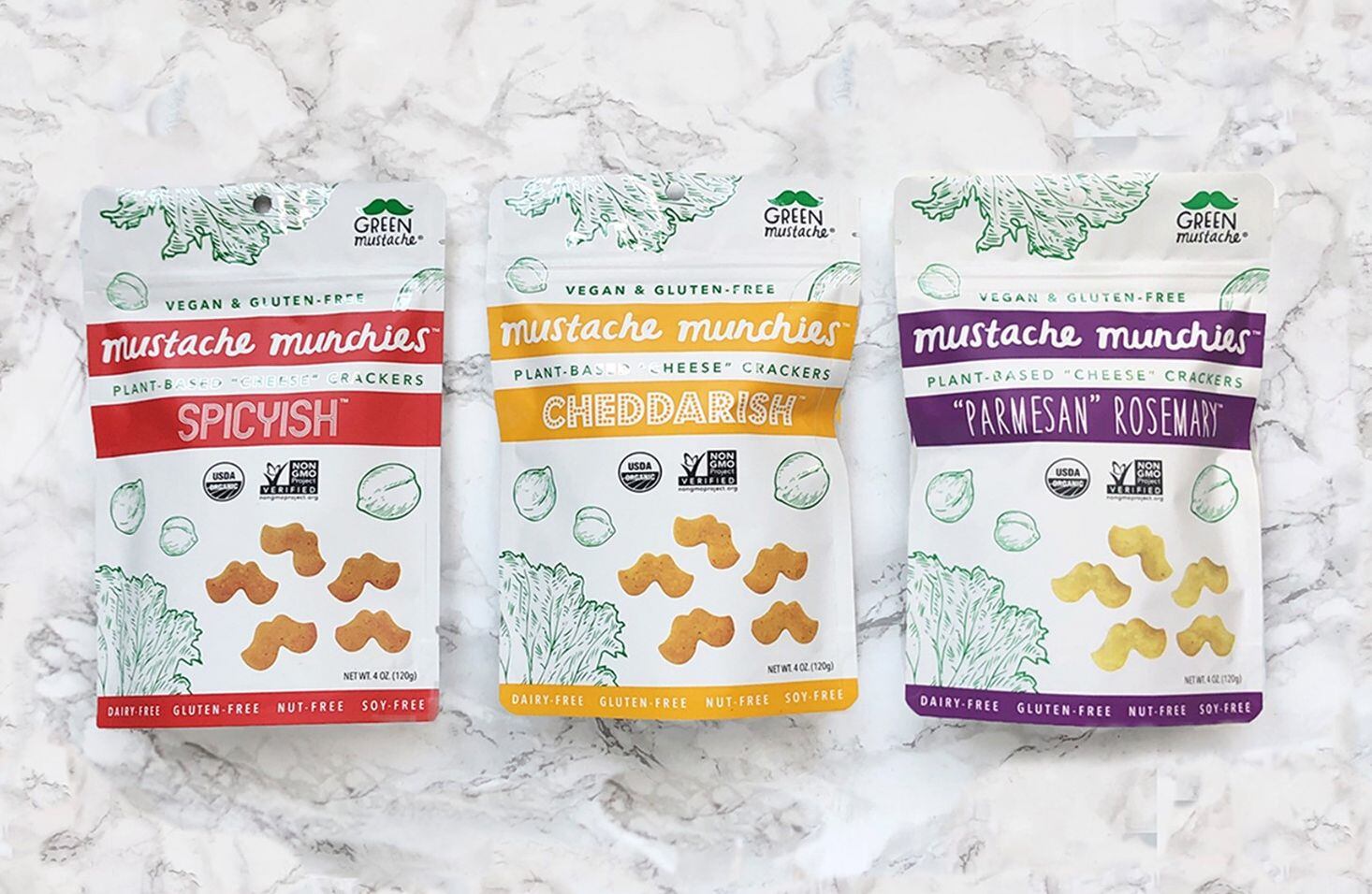 Green Mustache: the vegan, gluten-free Goldfish cracker?