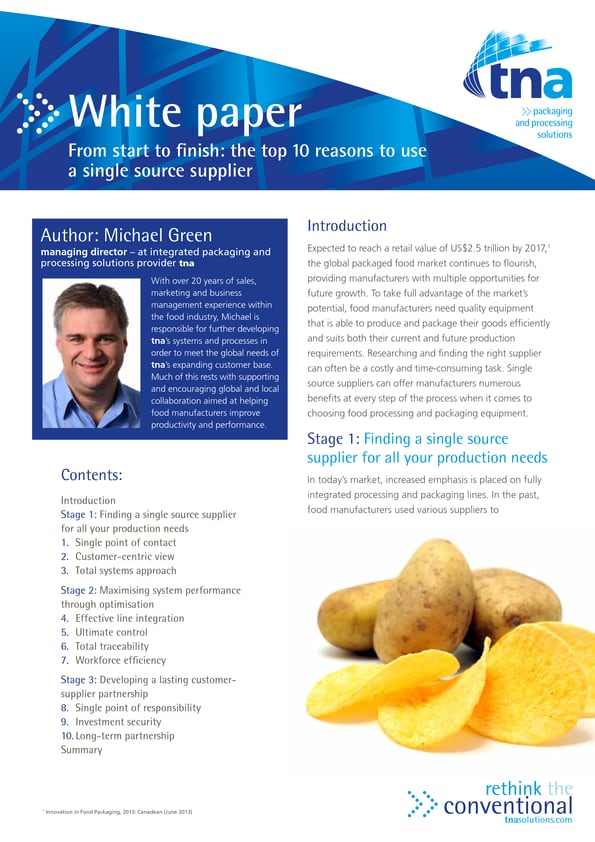 White paper: why choose a single source supplier?