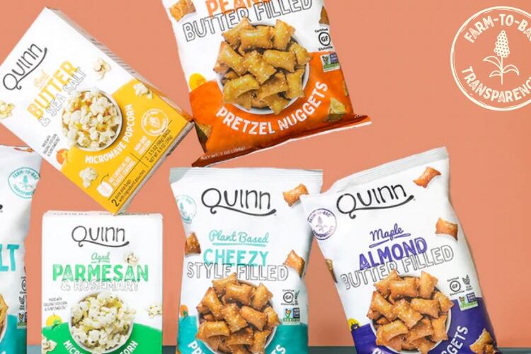 Quinn gives consumers the one-click ability to follow its transparency story and stock up on natural snacks