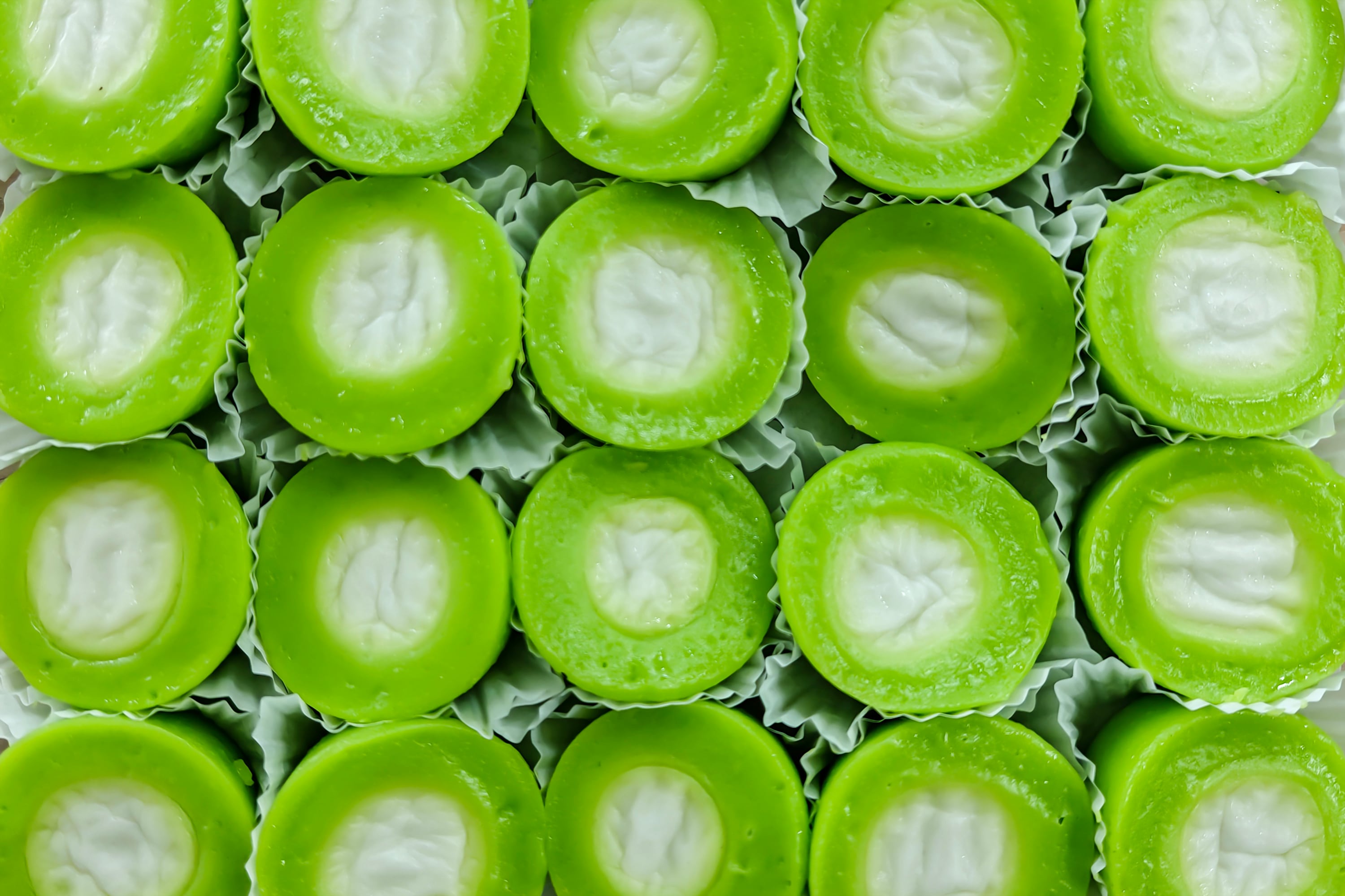 Pandan and coconut dessert