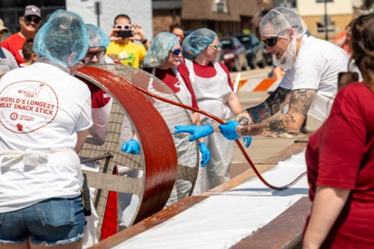 Wenzel’s Farm cracks Guinness World Record for the longest meat snack stick