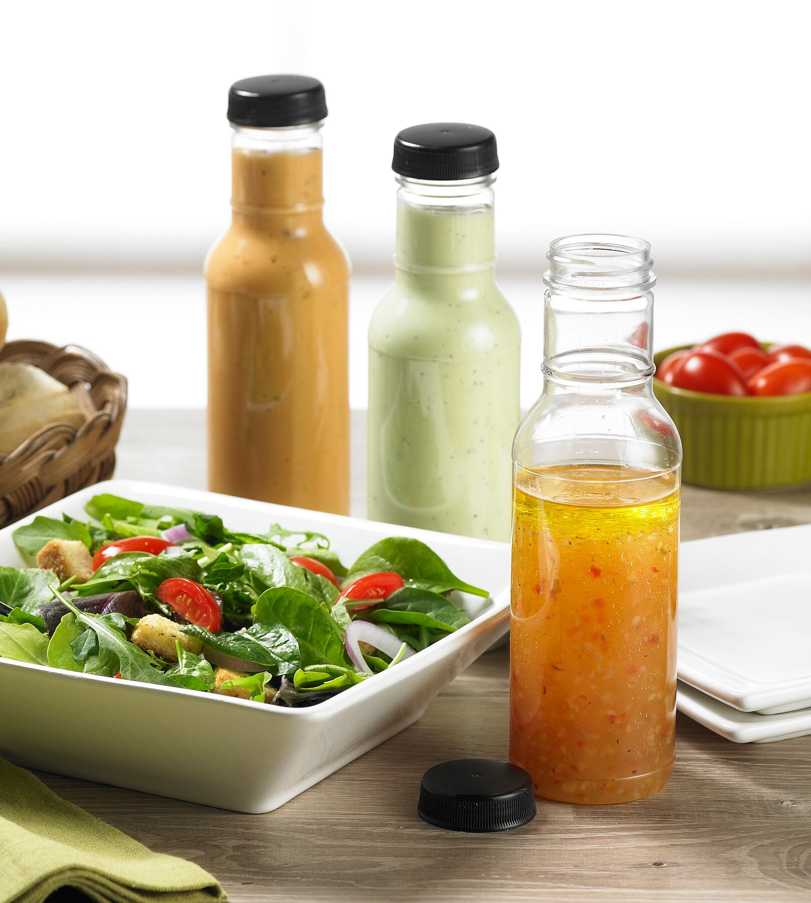 Pretium Packaging PET sauce bottle mimics the look and feel of glass