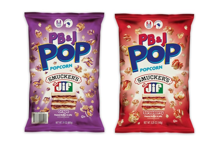 SNAX-Sational's PB&J POP reimagines the classic peanut butter and jelly sandwich in a crunchy snack