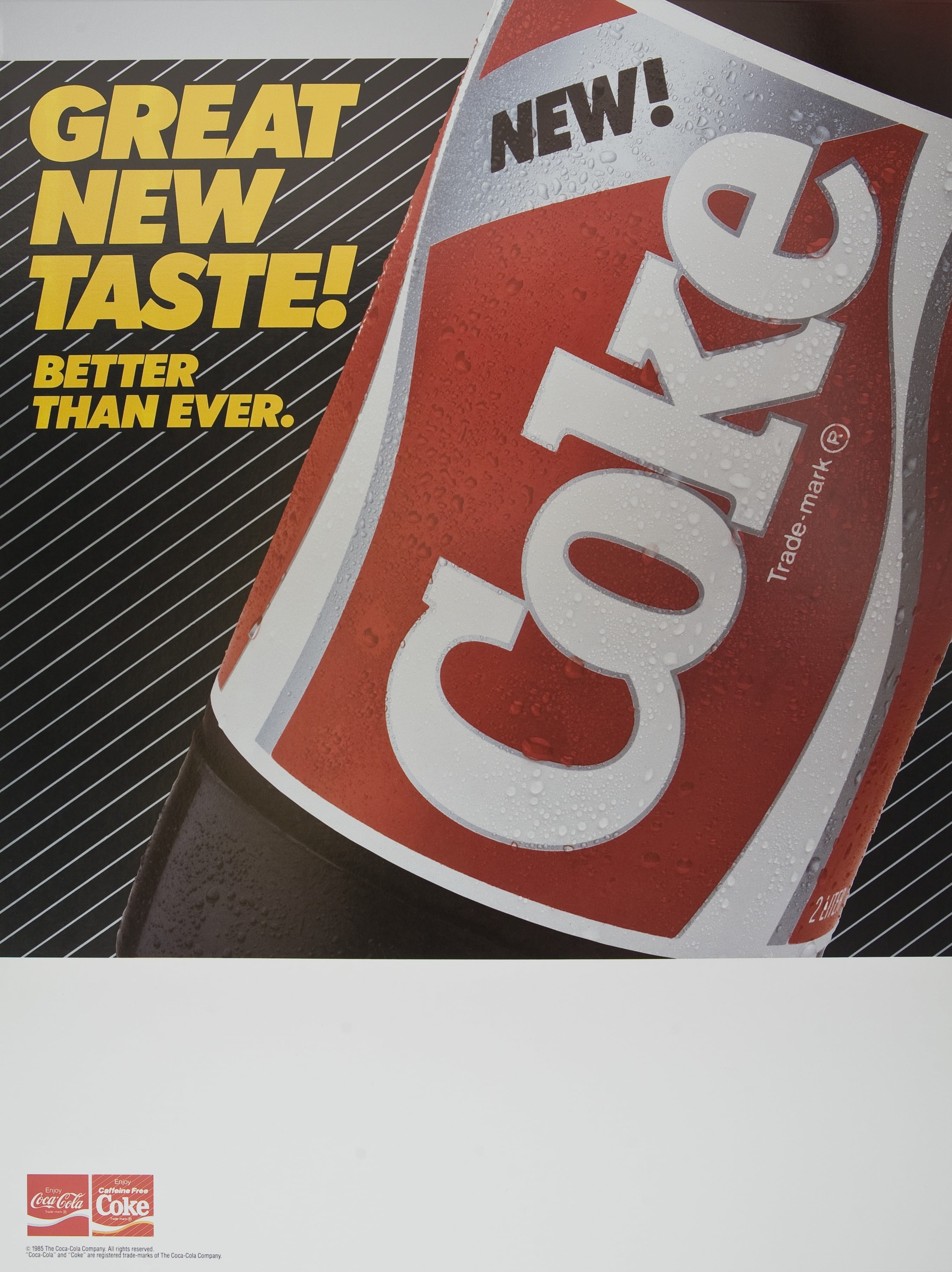 New Coke bottle and advertising shot