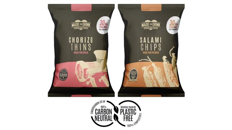 Made For Drink champions carbon-free snacking with bespoke compostable packaging