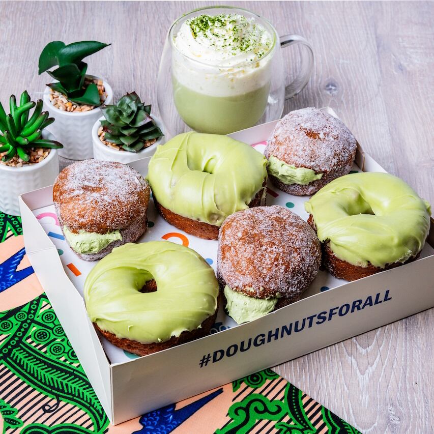 Matcha-flavoured doughnuts from Borough 22