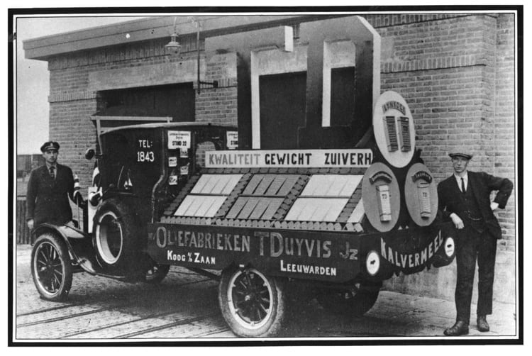 A vintage Duyvis delivery truck. Founded in 1806, the Dutch nuts and snacks brand is now part of PepsiCo and celebrating its 220th anniversary.