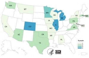 CDC ecoli map
