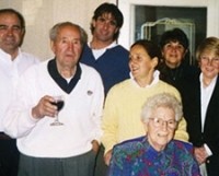 Second and third generations of the Forti family. (From left) Tom, Vincent, Paul, Linda, Ginny and Anna seated.