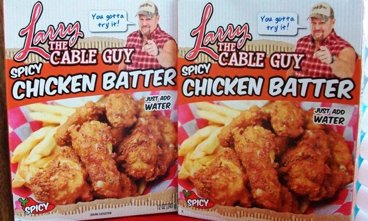 Comedian Larry the Cable Guy has his face on baking mixes, spice blends, and other packaged products.