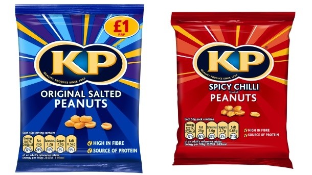 KP Nuts packaging revamp (UK)