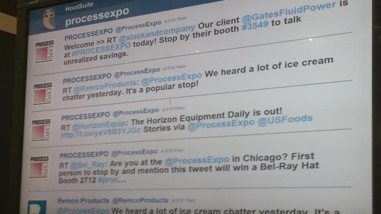 Tweet boards shared breaking updates about PROCESS EXPO throughout the event.