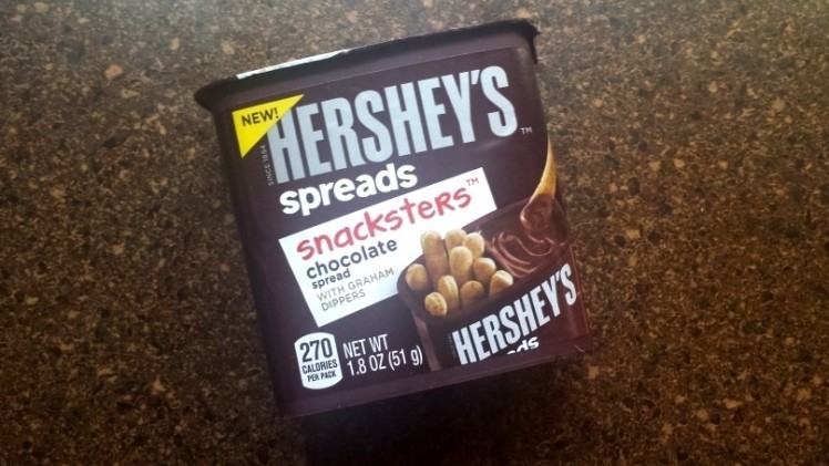 Hershey Snacksters combine crunchy sticks and smooth chocolate spread in one container.