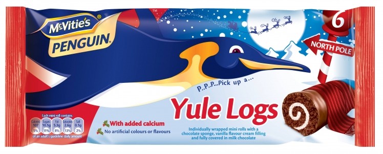 Snowy and revamped: Penguin Yule Logs
