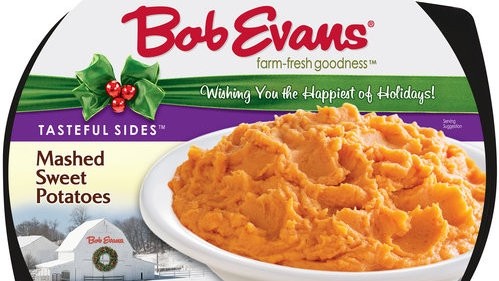 Bob Evans sweet potatoes comes in packaging that offers the taste of fresh potatoes, without the messy prep.