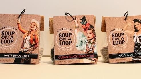 Soup on a Loop invites consumers to mix fresh ingredients with prepackaged seasonings to create quickly prepared soups.