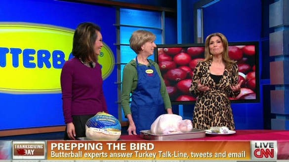 Butterball Turkey Talk-Line consultant Carol Miller offers bird prep tips on CNN Live.