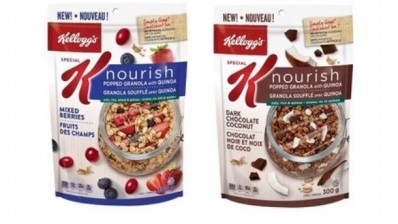 As with many of its new 2017 offerings, Kellogg Canada's Special K Nourish Popped Granola with Quinoa features large, chunky ingredients. Pic: Kelloggs Canada