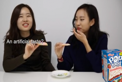 ‘Ah! The smell of artificiality...’ South Korean girls sample US snacks for the first time