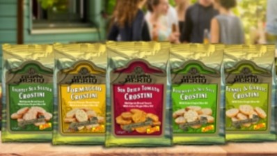 Chaucer Foods UK and Filippo Berio are launching a range of baked crostini snacks in the UK in May. Pic: Chaucer Foods