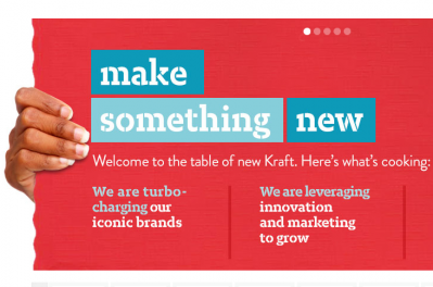 This image from Kraft Foods' website reflects big changes afoot.