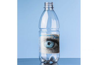 The Innoprint machine can print directly onto PET bottles instead of using labels
