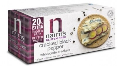Nairn's is increasing the amount of product in its Gluten Free Wholegrain Crackers. Pic: Nairn's