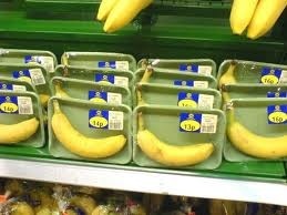 Individual bananas sold in packaging