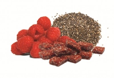 Potential applications include a snack bar blend using raspberries and chia