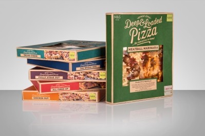 The Marks and Spencer’s Detroit-style Deep & Loaded pizzas. Pic: GPI