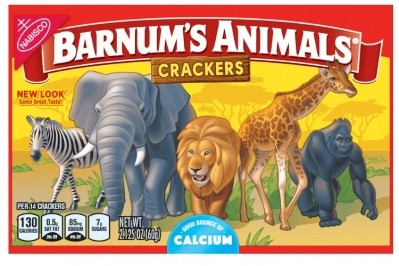 Nabisco has released its animal crackers into the wild. Pic: Barnum crackers