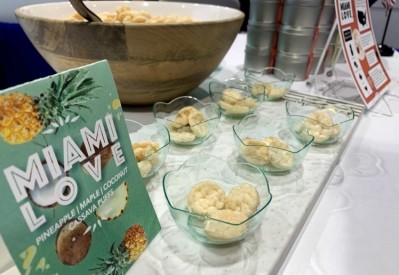 The flavor pavilion at SNAXPO19 showed an interest in unusual combinations, such as Life Spice's cassava popper in pineapple, coconut and maple.