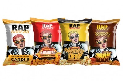 Rap Snacks' flavor collaborations with Grammy winner Cardi B are being rolled out in Spencer's outlets across the US. Pic: Rap Snacks