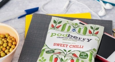 Podberry's crunchy pea snacks are dried not fried. Pic: Bruce Farms