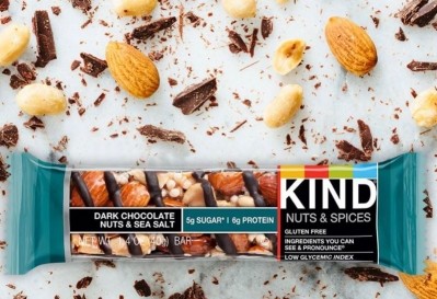 KIND's Dark Chocolate Nuts & Sea Salt bar has 20% less calories than originally thought. Photo: KIND 