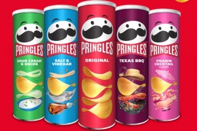 The new look Pringles can will be rolling out on shelves in the UK later this month. Pic: Kellogg