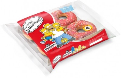 The new lower in fat and sugar Simpsons doughnut range is rolling out across Europe. Pic: Baker & Baker