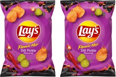 The new packaging features a 'can't miss' purple and a fire-edged black border. Pic: Frito-Lay North America