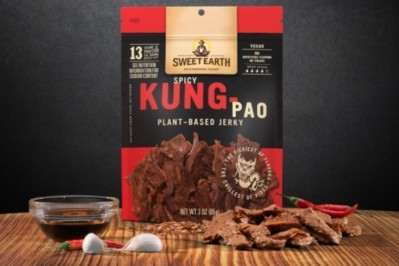 Sweet Earth plant-based jerky is based on wheat gluten and packs 13g of protein per serving. Pic: Sweet Earth