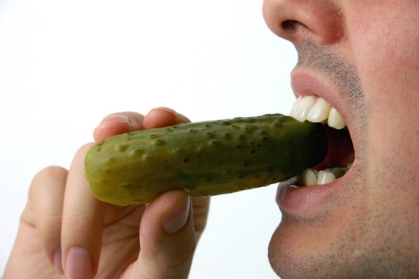 Biting a pickle Getty