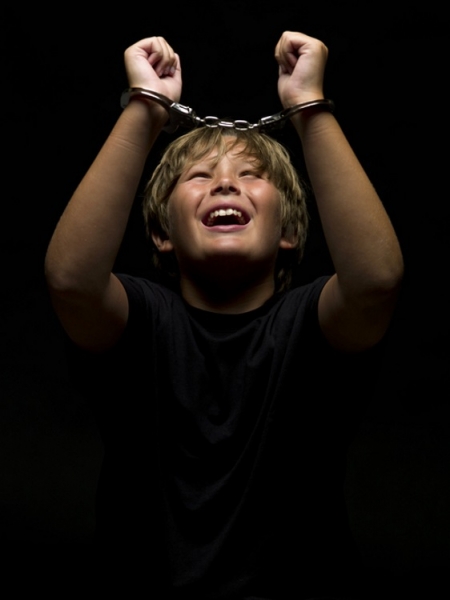 Child in chains Getty
