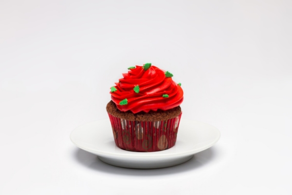 Cupcake with red icing Getty