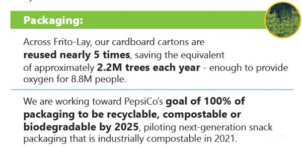 PepsiCo packaging facts