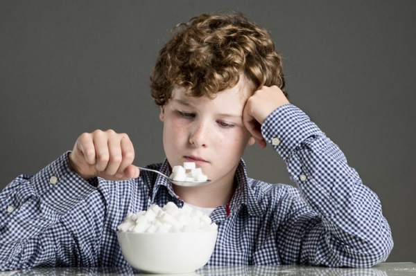 Youngster eating bowl of sugar ClarkandCompany