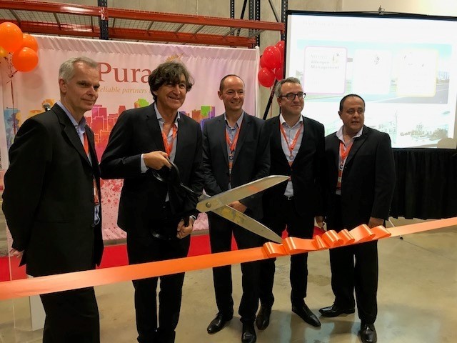The ribbon-cutting ceremony at the opening of Puratos' innovation center in Miami, Florida.
