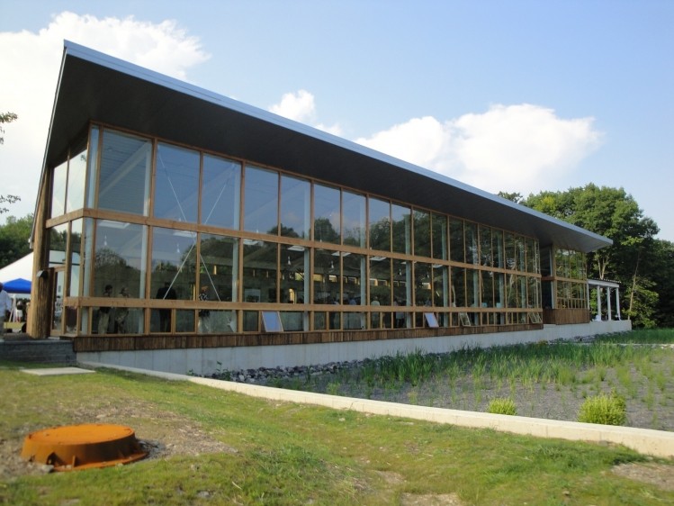 The Omega Center for Sustainable Living in Rhinebeck, New York, was built with a variety of reclaimed materials sourced by PlanetReuse.