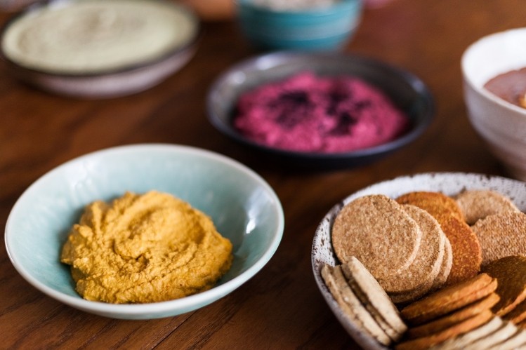The dips come in five flavours, including banana and cocoa; beetroot, horseradish and sage; and carrot, ginger and turmeric. © ChicP