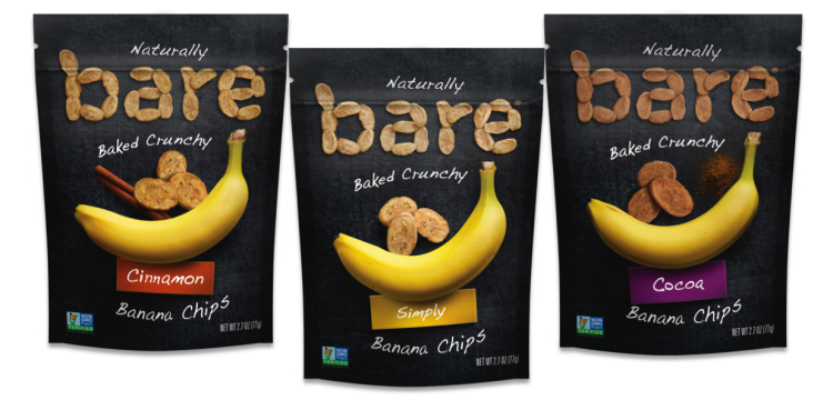 All Bare snacks are Non-GMO Project Verified and free from gluten, preservatives, cholesterol and trans-fats