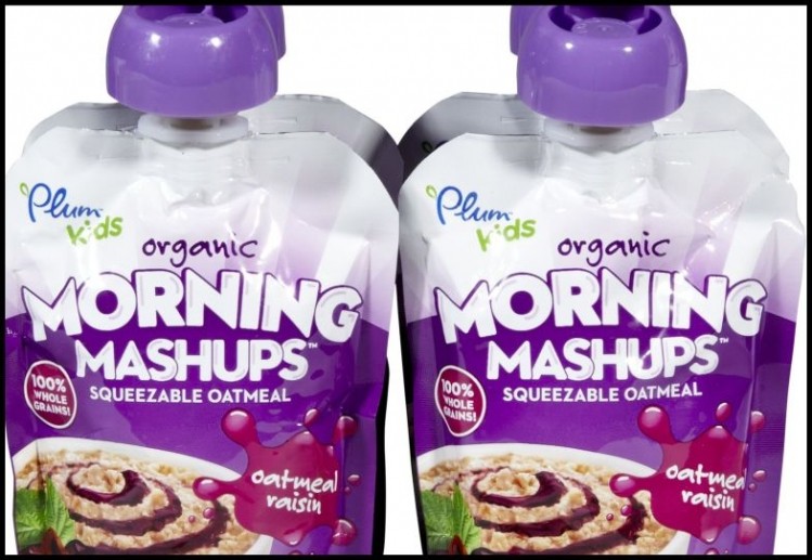Recent innovations from Plum Organics include Morning Mashups, squeezable oatmeal in a ready to eat, no-spoon-required pouch containing a blend of whole grain oats and protein from quinoa. 